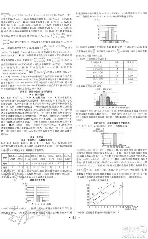 合肥工业大学出版社2022七天学案学练考七年级数学下册RJ人教版答案