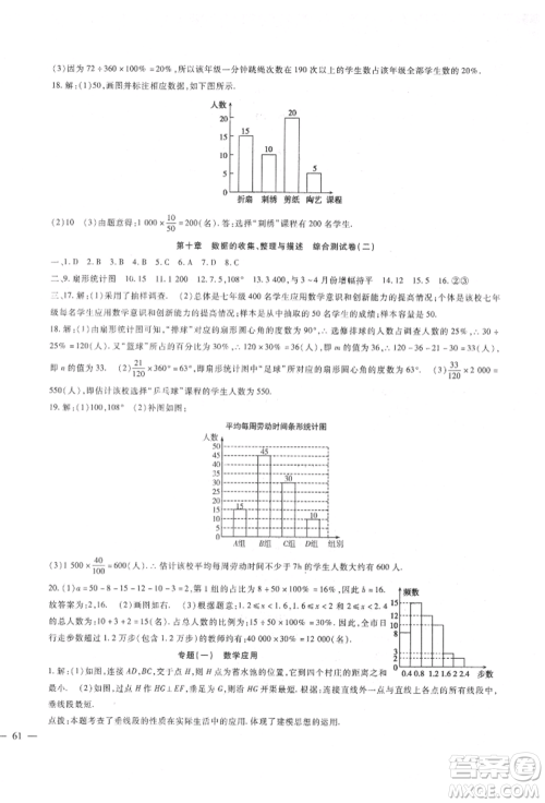 新疆文化出版社2022华夏一卷通七年级下册数学人教版参考答案