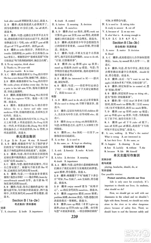 河北美术出版社2022全优课堂考点集训与满分备考八年级英语下册人教版答案 河北美术出版社2022全优课堂考点集训与满分备考八年级英语下册人教版答案