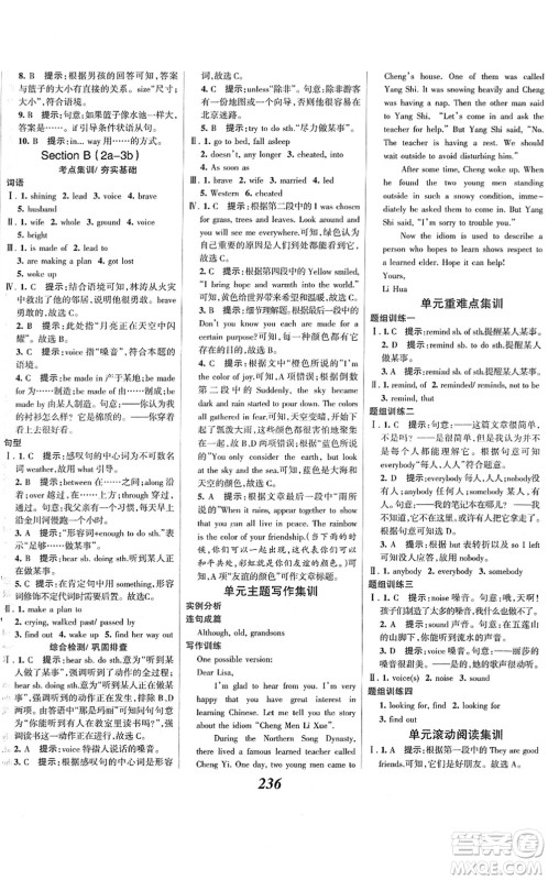 河北美术出版社2022全优课堂考点集训与满分备考八年级英语下册人教版答案 河北美术出版社2022全优课堂考点集训与满分备考八年级英语下册人教版答案