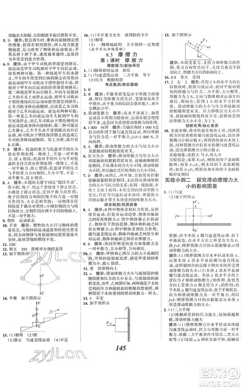 河北美术出版社2022全优课堂考点集训与满分备考八年级物理下册人教版答案 河北美术出版社2022全优课堂考点集训与满分备考八年级物理下册人教版答案