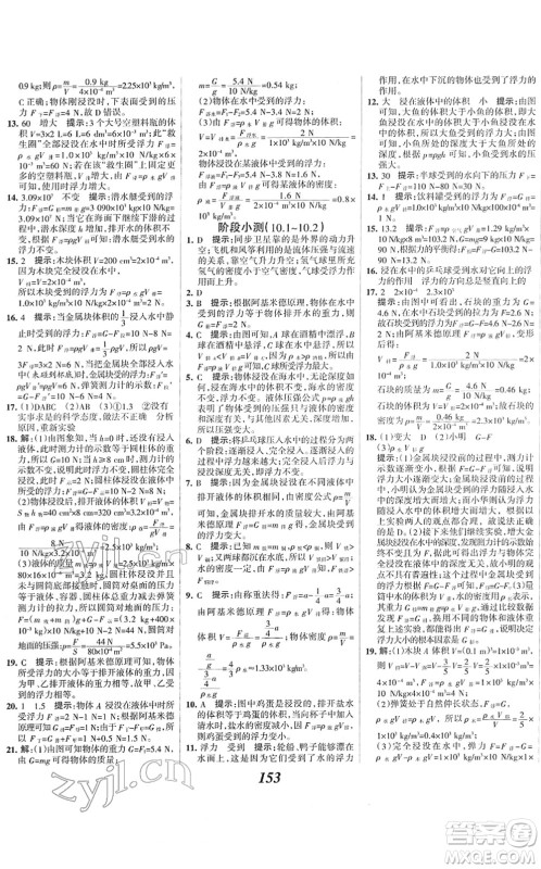 河北美术出版社2022全优课堂考点集训与满分备考八年级物理下册人教版答案 河北美术出版社2022全优课堂考点集训与满分备考八年级物理下册人教版答案