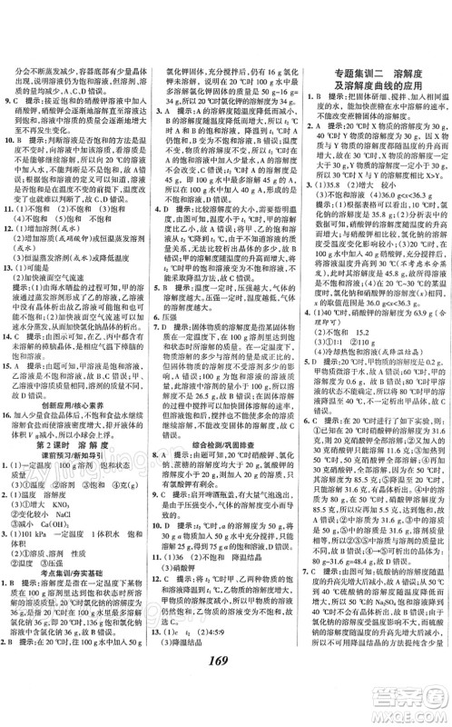 河北美术出版社2022全优课堂考点集训与满分备考九年级化学下册人教版答案 河北美术出版社2022全优课堂考点集训与满分备考九年级化学下册人教版答案