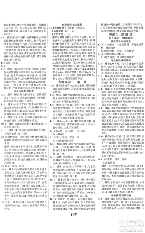 河北美术出版社2022全优课堂考点集训与满分备考九年级化学下册人教版答案 河北美术出版社2022全优课堂考点集训与满分备考九年级化学下册人教版答案