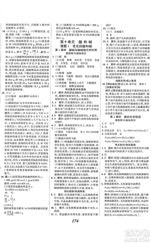 河北美术出版社2022全优课堂考点集训与满分备考九年级化学下册人教版答案 河北美术出版社2022全优课堂考点集训与满分备考九年级化学下册人教版答案
