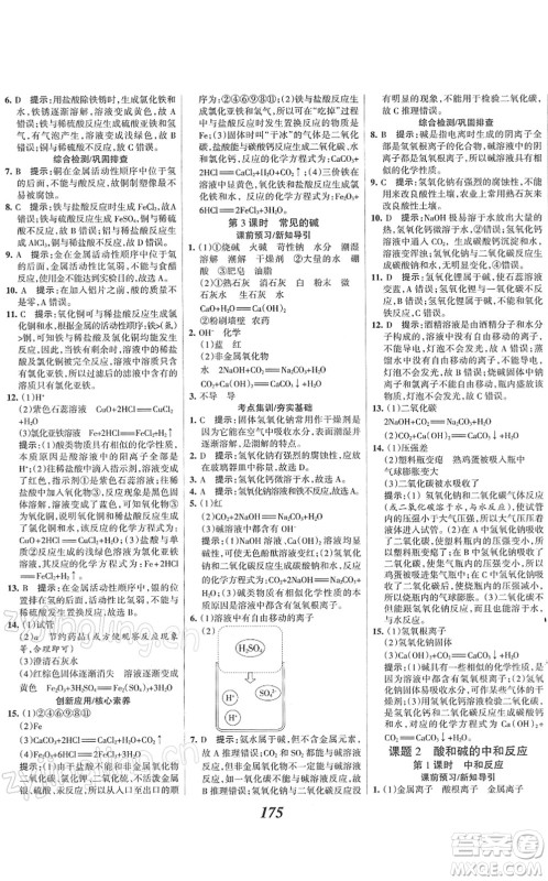 河北美术出版社2022全优课堂考点集训与满分备考九年级化学下册人教版答案 河北美术出版社2022全优课堂考点集训与满分备考九年级化学下册人教版答案