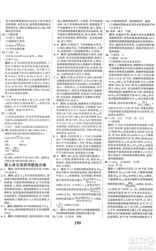 河北美术出版社2022全优课堂考点集训与满分备考九年级化学下册人教版答案 河北美术出版社2022全优课堂考点集训与满分备考九年级化学下册人教版答案