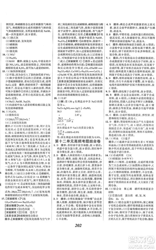 河北美术出版社2022全优课堂考点集训与满分备考九年级化学下册人教版答案 河北美术出版社2022全优课堂考点集训与满分备考九年级化学下册人教版答案
