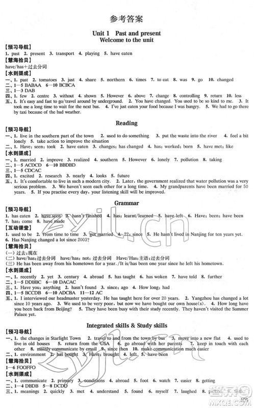 江苏凤凰教育出版社2022凤凰数字化导学稿八年级英语下册译林版答案 江苏凤凰教育出版社2022凤凰数字化导学稿八年级英语下册译林版答案