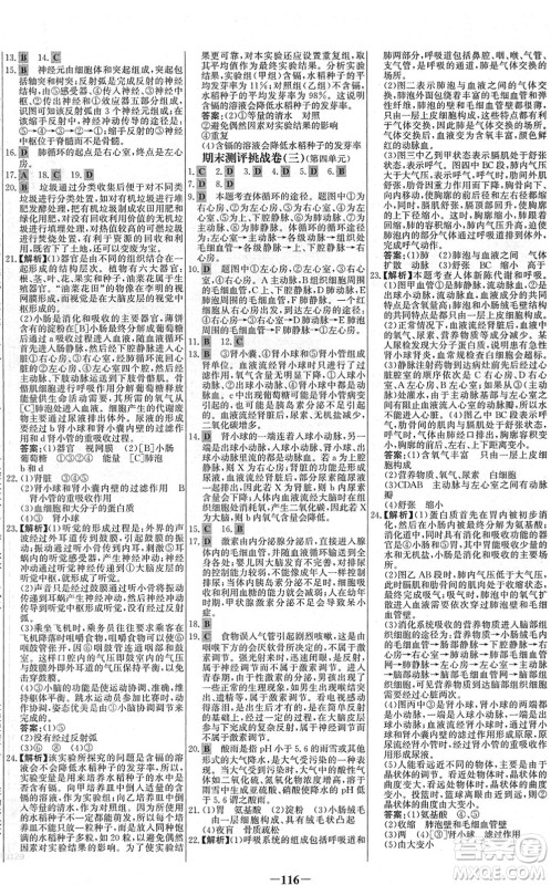 延边大学出版社2022世纪金榜百练百胜七年级生物下册RJ人教版答案 延边大学出版社2022世纪金榜百练百胜七年级生物下册RJ人教版答案