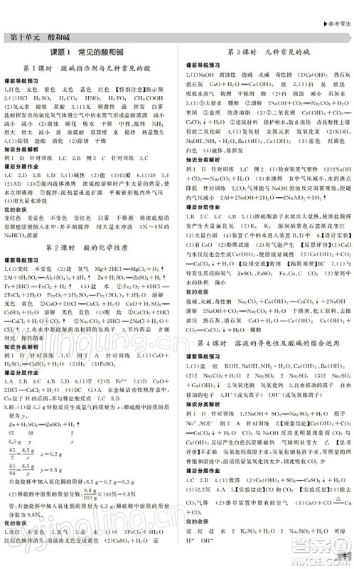 内蒙古大学出版社2022超越训练九年级化学下册R人教版答案 内蒙古大学出版社2022超越训练九年级化学下册R人教版答案