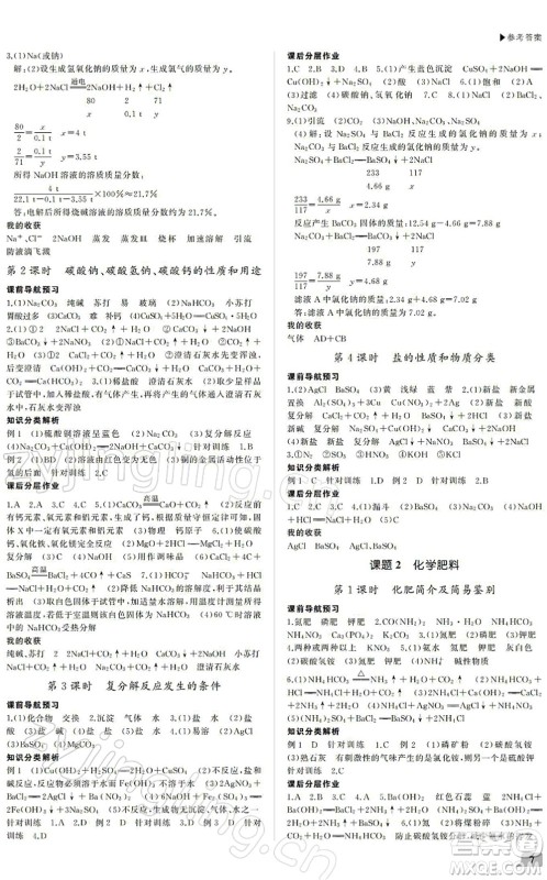 内蒙古大学出版社2022超越训练九年级化学下册R人教版答案 内蒙古大学出版社2022超越训练九年级化学下册R人教版答案