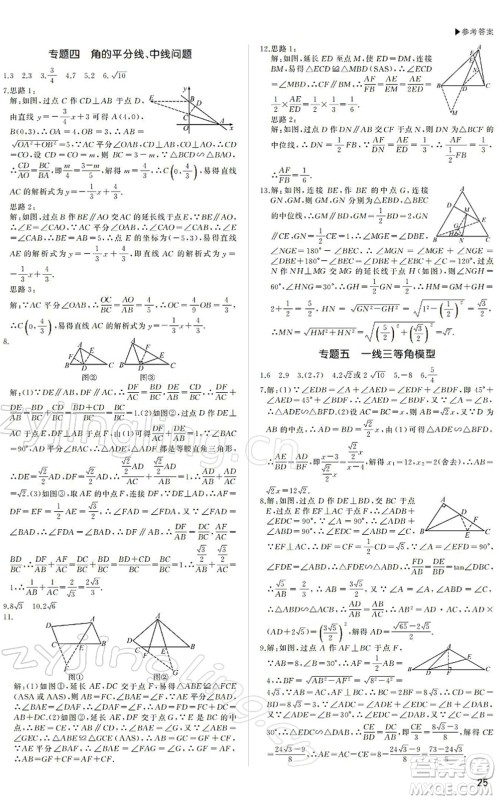 内蒙古大学出版社2022超越中考九年级数学下册人教版答案