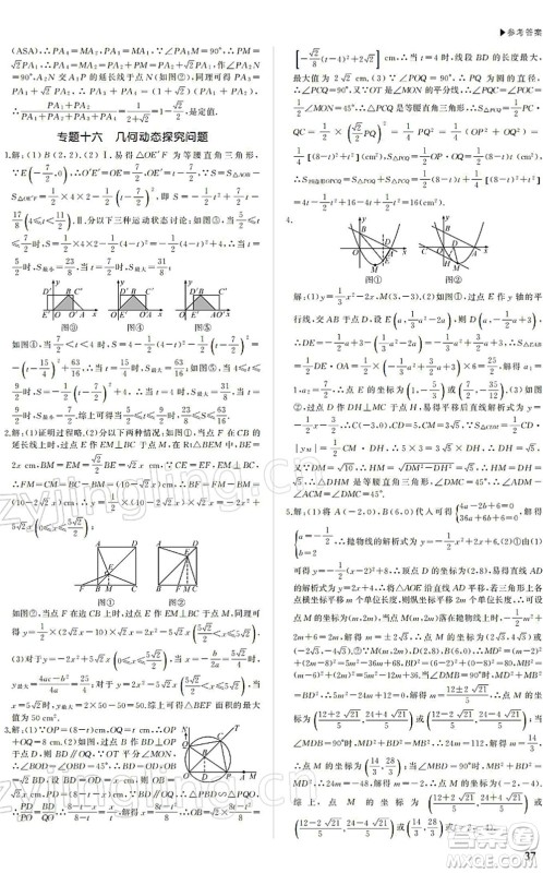 内蒙古大学出版社2022超越中考九年级数学下册人教版答案