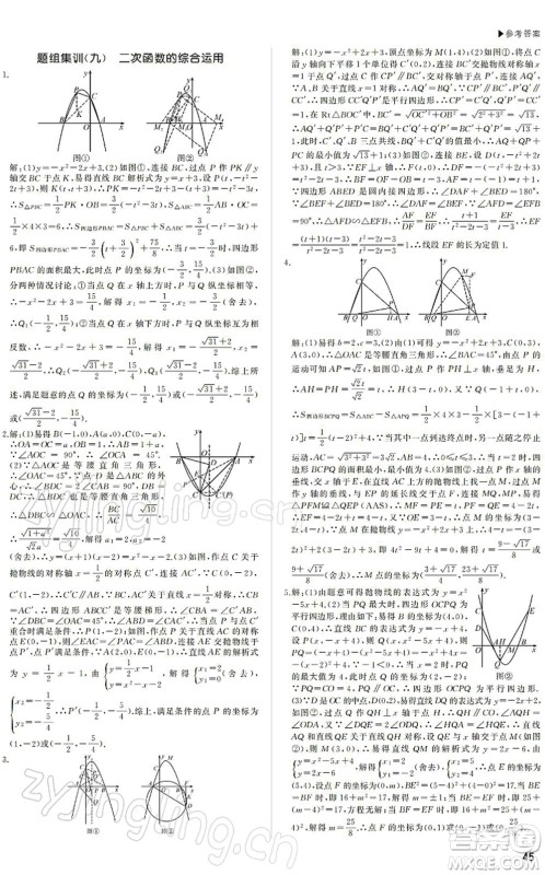 内蒙古大学出版社2022超越中考九年级数学下册人教版答案