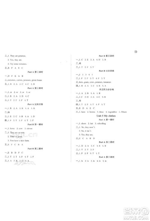 西安出版社2022状元坊全程突破导练测四年级下册英语人教版佛山专版参考答案 西安出版社2022状元坊全程突破导练测四年级下册英语人教版佛山专版参考答案