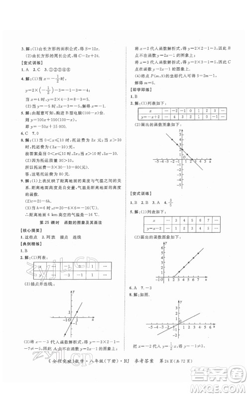 延边大学出版社2022全程突破八年级下册数学人教版答案 延边大学出版社2022全程突破八年级下册数学人教版答案