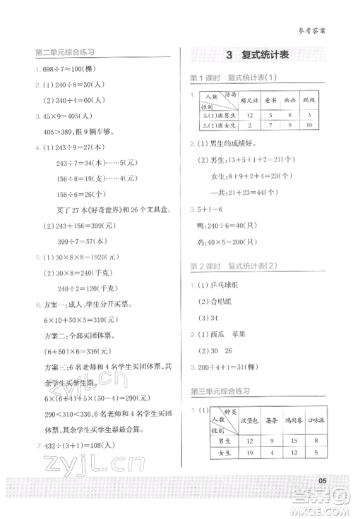江苏凤凰美术出版社2022木头马解决问题小状元三年级下册数学人教版参考答案 江苏凤凰美术出版社2022木头马解决问题小状元三年级下册数学人教版参考答案