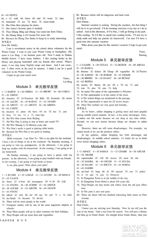 电子科技大学出版社2022零障碍导教导学案七年级英语下册WYYY外研版答案 电子科技大学出版社2022零障碍导教导学案七年级英语下册WYYY外研版答案