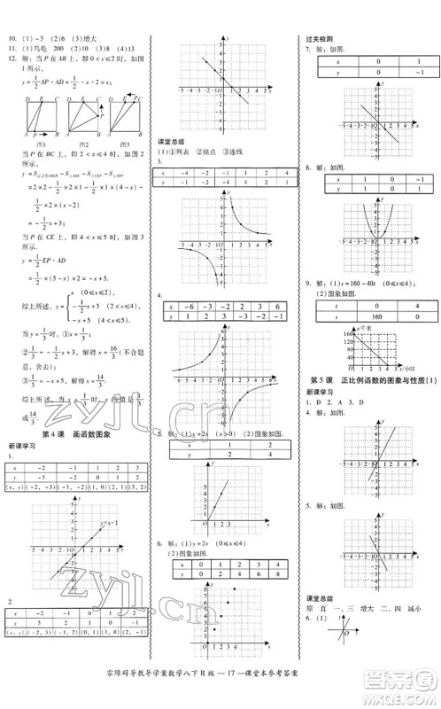 电子科技大学出版社2022零障碍导教导学案八年级数学下册R人教版答案