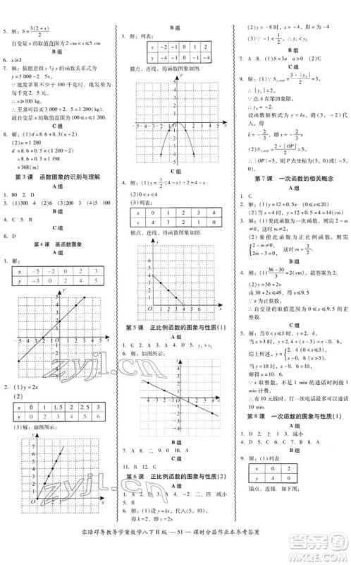 电子科技大学出版社2022零障碍导教导学案八年级数学下册R人教版答案