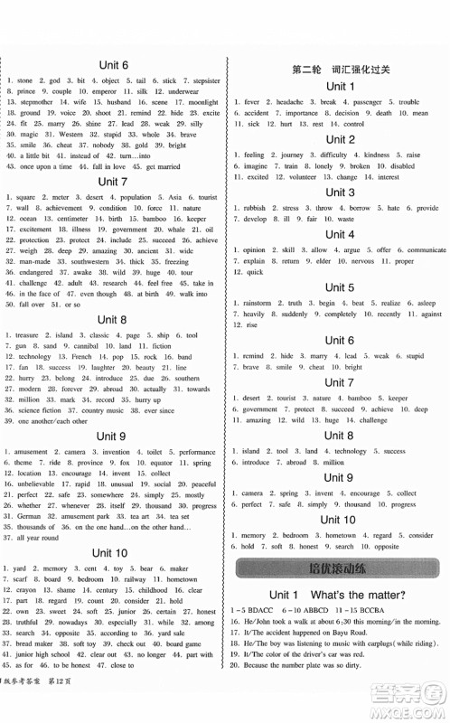 电子科技大学出版社2022零障碍导教导学案八年级英语下册RJYY人教版答案 电子科技大学出版社2022零障碍导教导学案八年级英语下册RJYY人教版答案