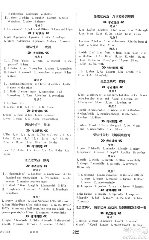 北京时代华文书局2022全程夺冠中考突破九年级英语人教版答案