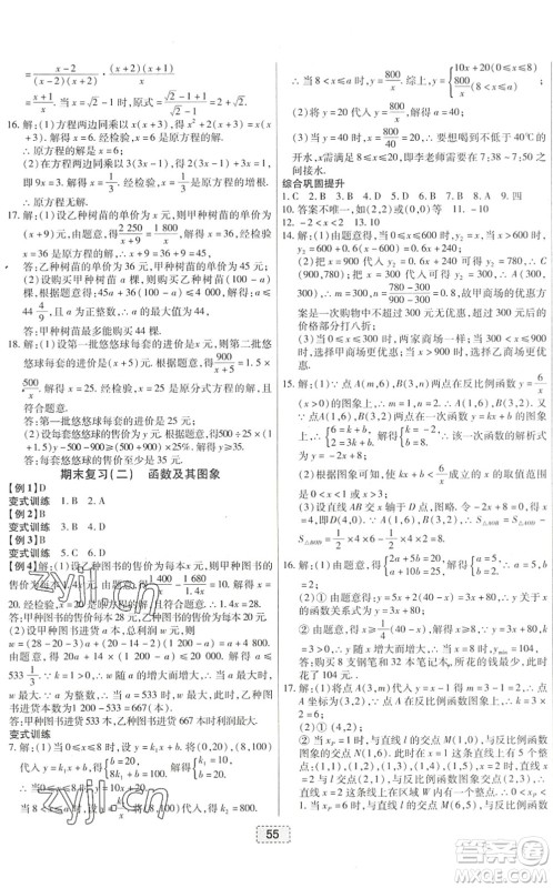 辽宁少年儿童出版社2022练重点八年级数学下册HS华师版河南专版答案 辽宁少年儿童出版社2022练重点八年级数学下册HS华师版河南专版答案