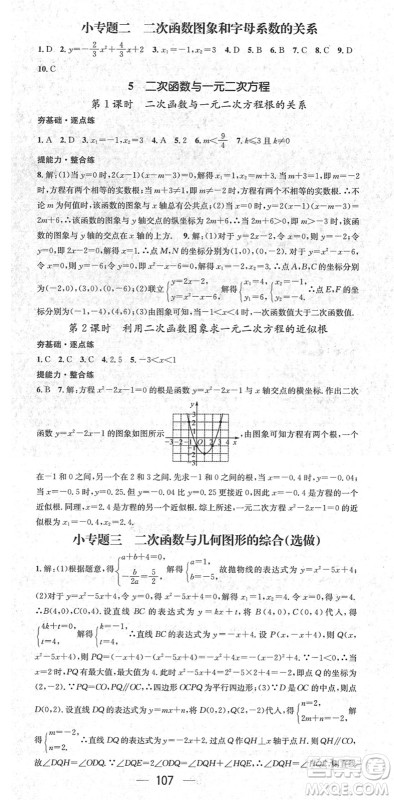 阳光出版社2022精英新课堂九年级数学下册BS北师版答案 阳光出版社2022精英新课堂九年级数学下册BS北师版答案