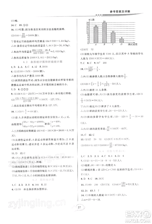 华东师范大学出版社2022全优方案夯实与提高七年级下册数学浙教版参考答案