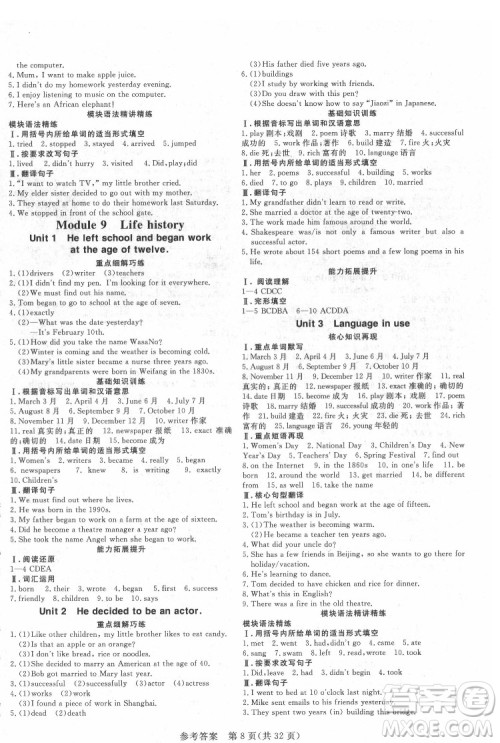 哈尔滨出版社2022课堂过关循环练英语七年级下册外研版答案 哈尔滨出版社2022课堂过关循环练英语七年级下册外研版答案