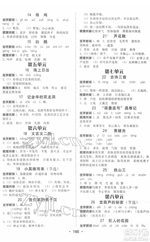 安徽人民出版社2022教与学课时学练测四年级语文下册人教版答案 安徽人民出版社2022教与学课时学练测四年级语文下册人教版答案