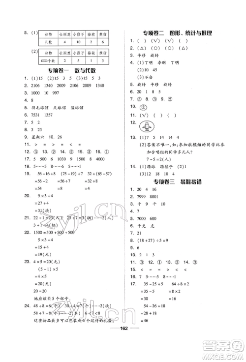 山东科学技术出版社2022新思维伴你学单元达标测试卷二年级下册数学人教版参考答案