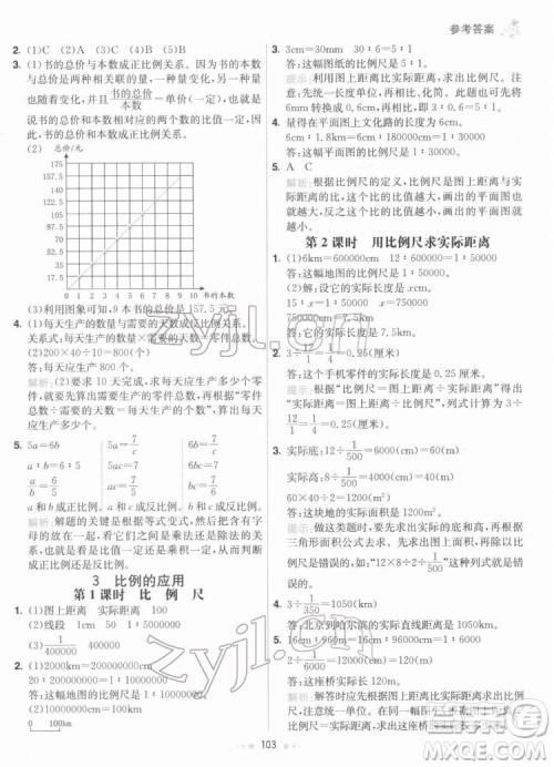 河北教育出版社2022七彩练霸数学六年级下册人教版答案