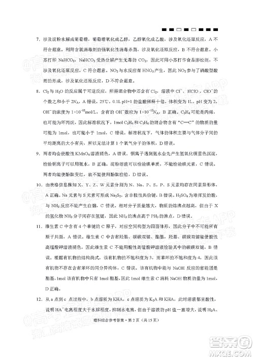 2022届云师大附中高三适应性月考十一理科综合试题及答案 2022届云师大附中高三适应性月考十一理科综合试题及答案