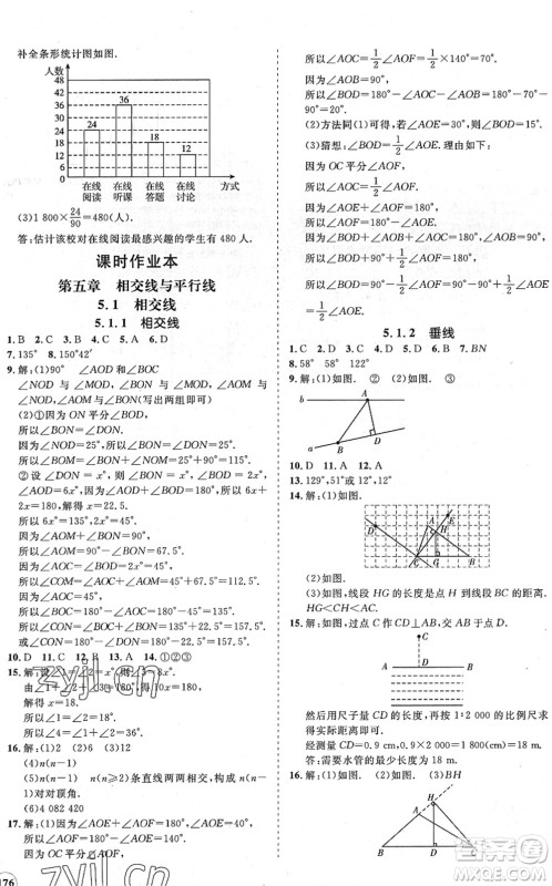 海南出版社2022知行课堂新课程同步练习册七年级数学下册人教版答案