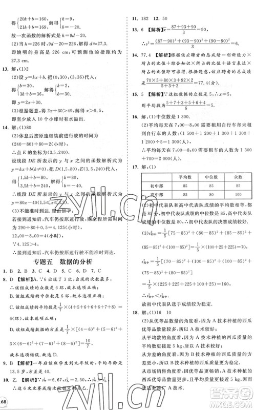 海南出版社2022知行课堂新课程同步练习册八年级数学下册人教版答案