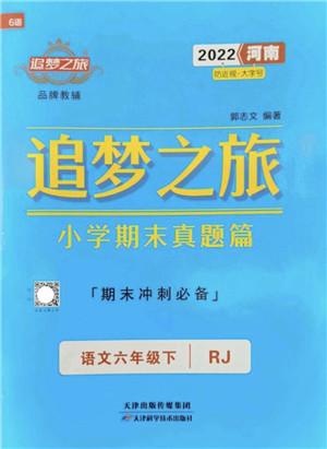 天津科学技术出版社2022追梦之旅小学期末真题篇六年级语文下册RJ人教版河南专版答案