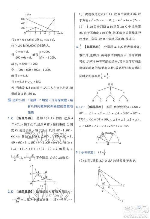 延边教育出版社2022金考卷百校联盟中考信息卷数学通用版河南专版参考答案