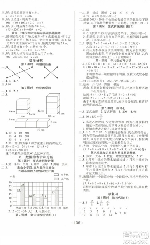 阳光出版社2022自主课堂五年级数学下册BS北师版答案