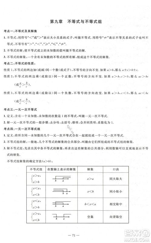 长江少年儿童出版社2022智慧课堂自主评价七年级数学下册通用版答案