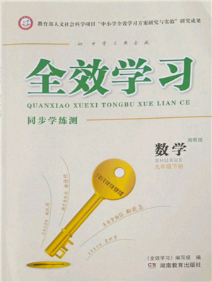 湖南教育出版社2022全效学习同步学练测九年级下册数学湘教版参考答案