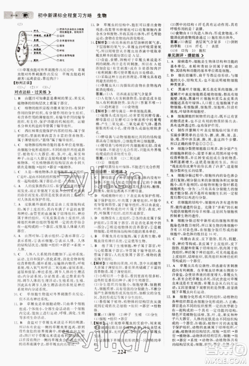 未来出版社2022世纪金榜初中全程复习方略生物通用版连云港专版参考答案 未来出版社2022世纪金榜初中全程复习方略生物通用版连云港专版参考答案