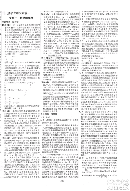 未来出版社2022世纪金榜初中全程复习方略化学通用版宁夏专版参考答案