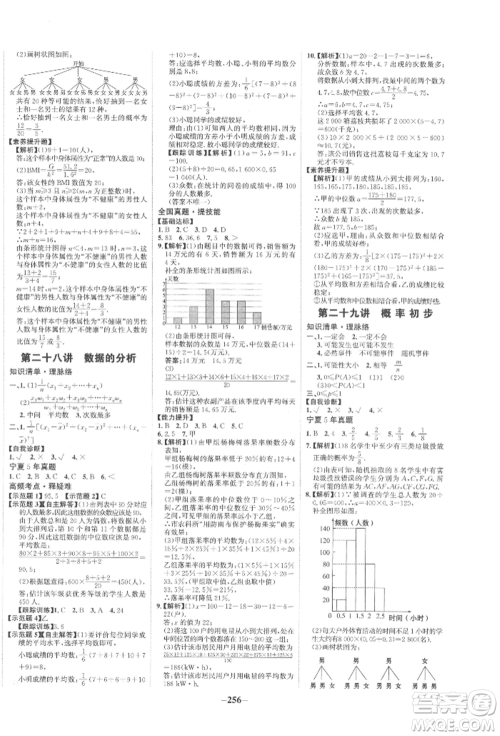 未来出版社2022世纪金榜初中全程复习方略数学通用版宁夏专版参考答案