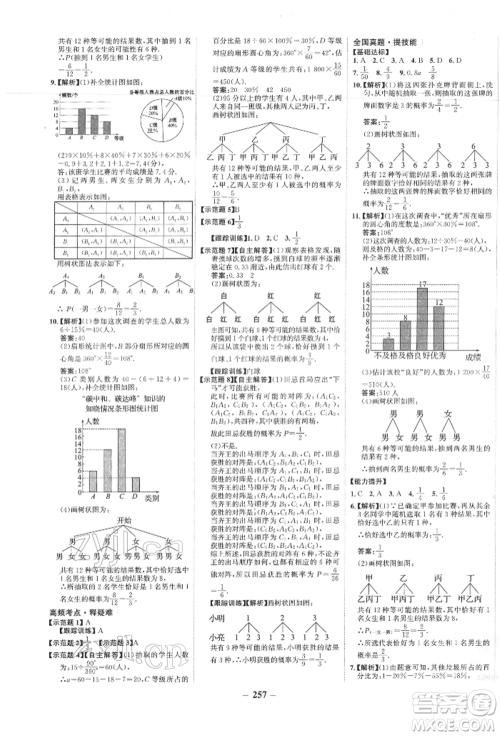 未来出版社2022世纪金榜初中全程复习方略数学通用版宁夏专版参考答案