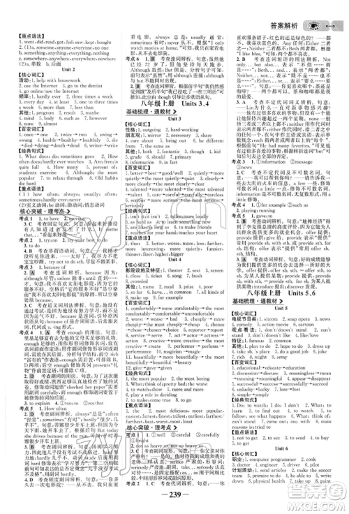 浙江科学技术出版社2022世纪金榜初中全程复习方略英语通用版参考答案 浙江科学技术出版社2022世纪金榜初中全程复习方略英语通用版参考答案