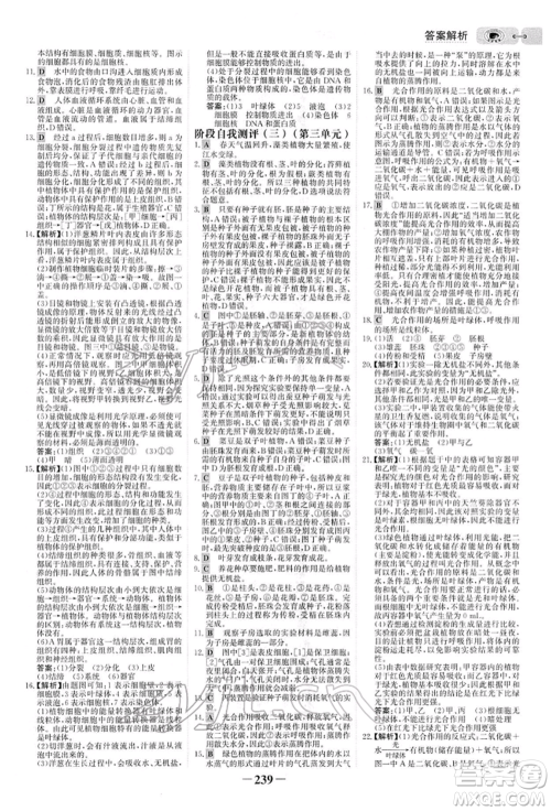 未来出版社2022世纪金榜初中全程复习方略生物人教版参考答案