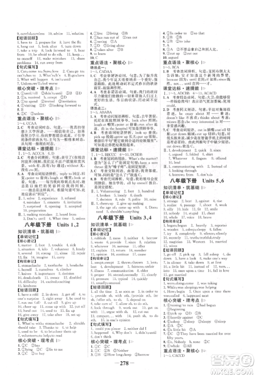 河北少年儿童出版社2022世纪金榜初中全程复习方略英语人教版新疆专版参考答案 河北少年儿童出版社2022世纪金榜初中全程复习方略英语人教版新疆专版参考答案