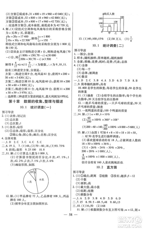 团结出版社2022全练练测考七年级数学下册人教版答案